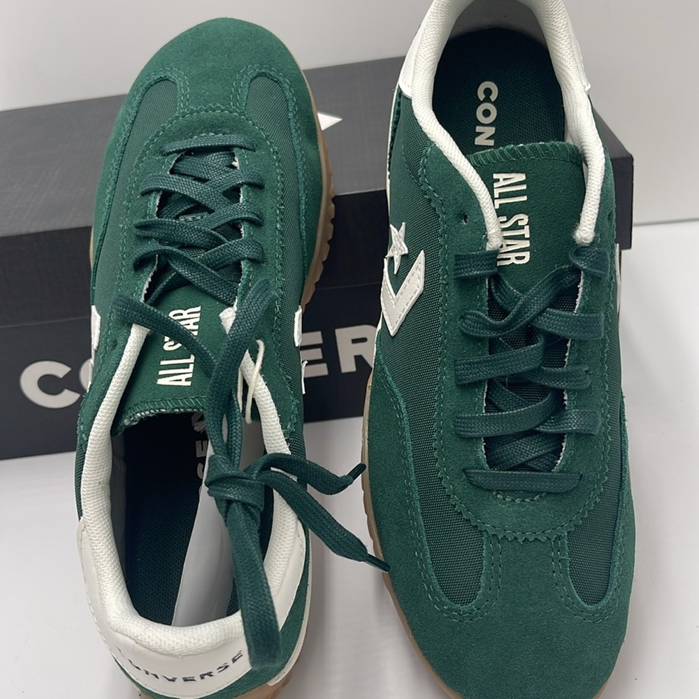 Converse Men’s RUN STAR TRAINER OX GREEN ENVY/EGRET/WHITE A13359C Sneakers - Picture 12 of 16